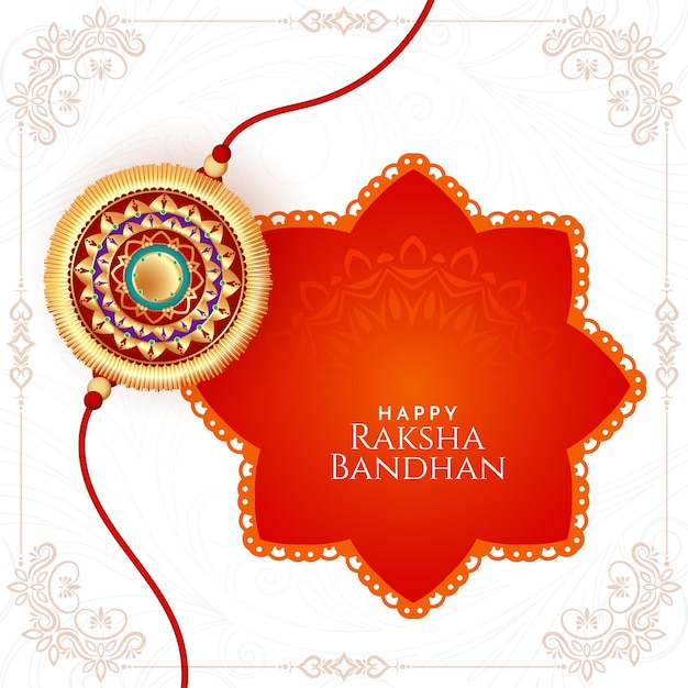 Diseño de fondo de celebración del festival indio Happy Raksha Bandhan