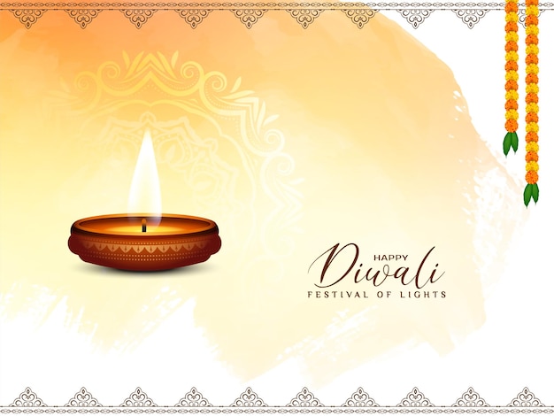 Diseño de fondo de celebración del festival religioso indio feliz diwali