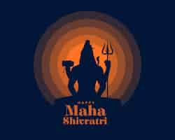 Vector gratuito diseño de fondo para la celebración religiosa hindú de maha shivratri