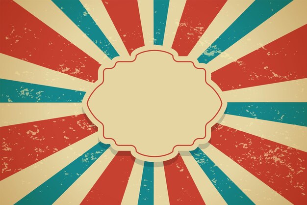 Diseño de fondo clásico sunburst vintage