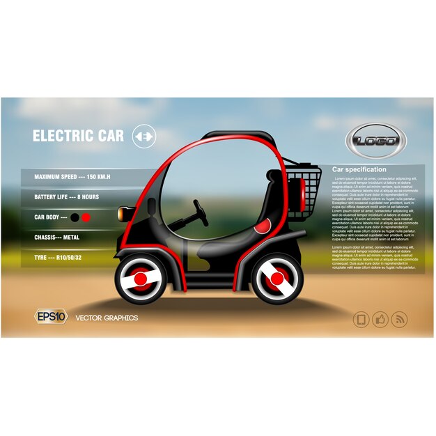 Diseño de fondo de coche moderno
