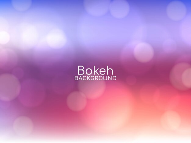 Diseño de fondo colorido bokeh moderno