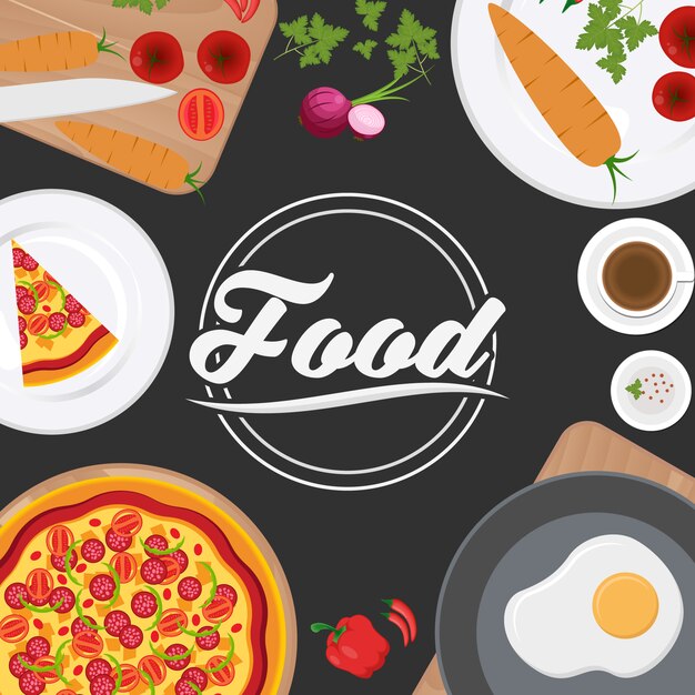 Diseño de fondo de comida