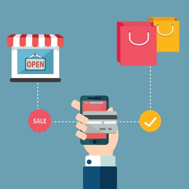Diseño de fondo de compra online