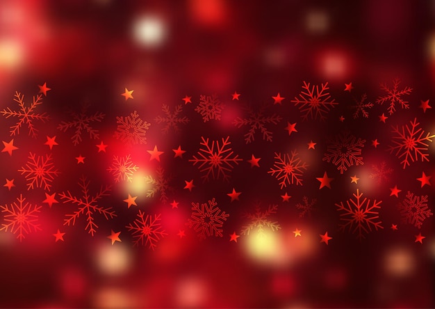Diseño de fondo de copos de nieve decorativos de Navidad