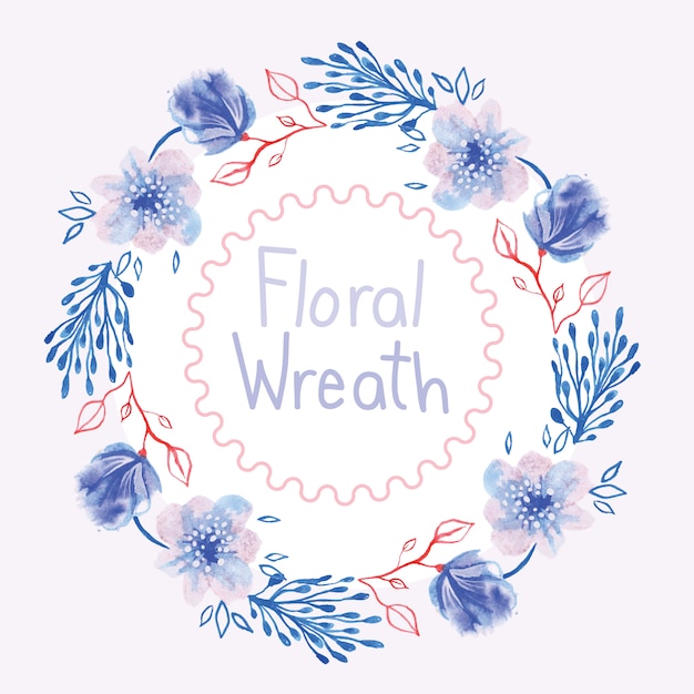 Diseño de fondo de corona de flores