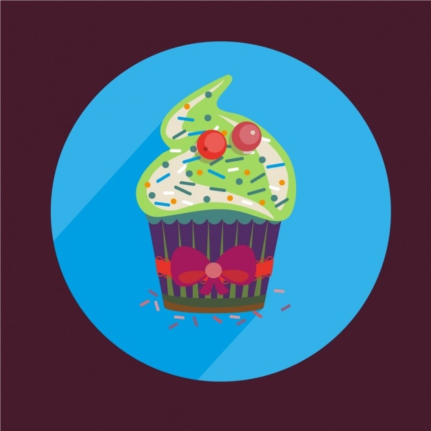 Vector gratuito diseño de fondo de cupcake