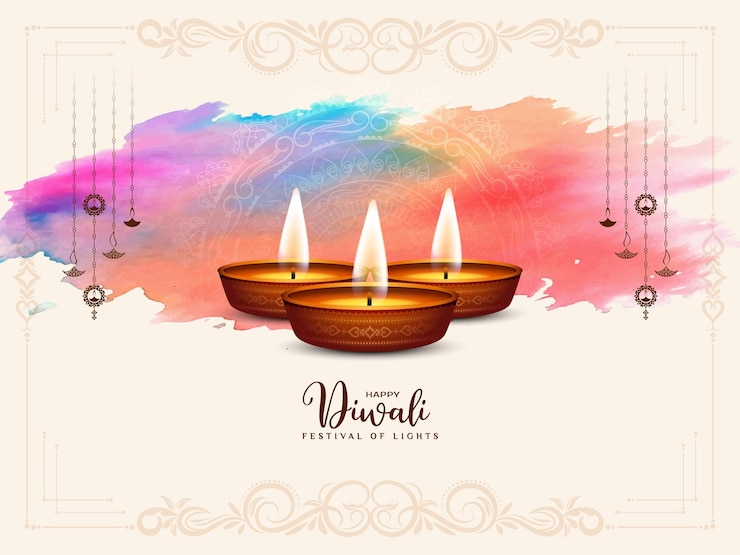 Vector gratuito diseño de fondo decorativo del festival indio tradicional feliz diwali