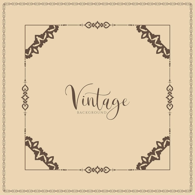 Diseño de fondo decorativo marco elegante vintage