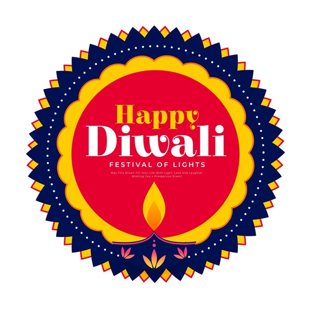 diseño de fondo decorativo de Shubh Diwali y Rangoli festivo