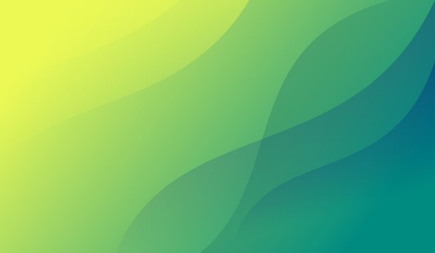 Diseño de fondo degradado de onda abstracto verde moderno