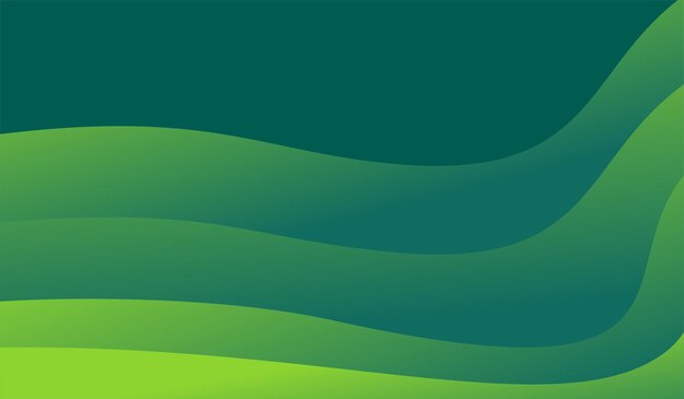 diseño de fondo degradado verde ondas