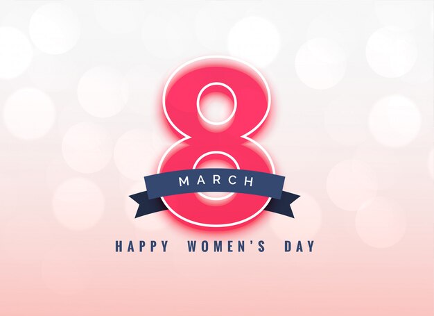 Diseño de fondo del día de la mujer encantadora 8 de marzo
