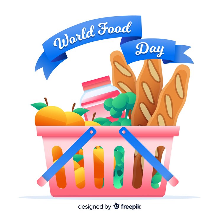 Vector gratuito diseño de fondo para el día mundial de la alimentación