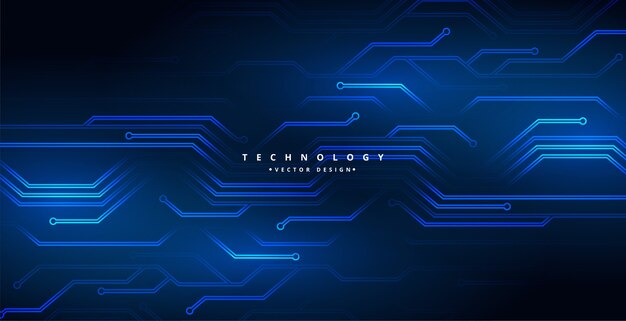 Diseño de fondo de diagrama de líneas de circuito de tecnología digital
