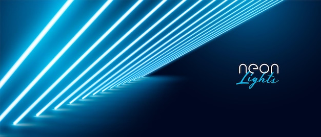 Diseño de fondo de efecto de luz de neón azul