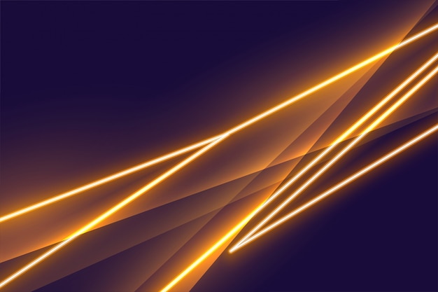 Vector gratuito diseño de fondo de efecto de luz de neón dorado stylight