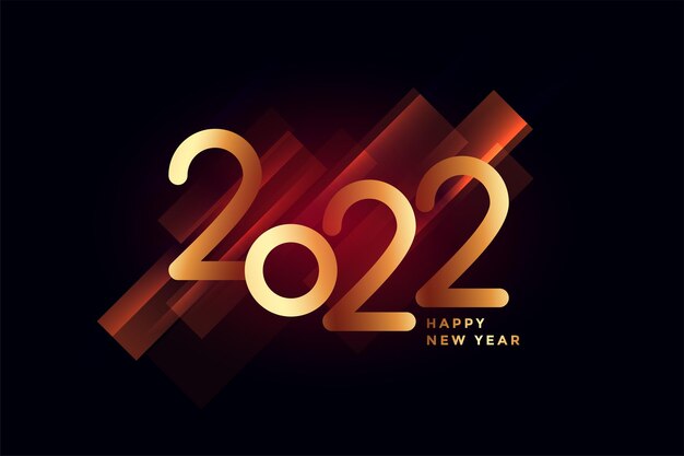 Diseño de fondo elegante año nuevo brillante 2022