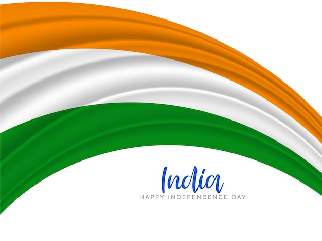 Vector gratuito diseño de fondo elegante de estilo de onda de tema de bandera india