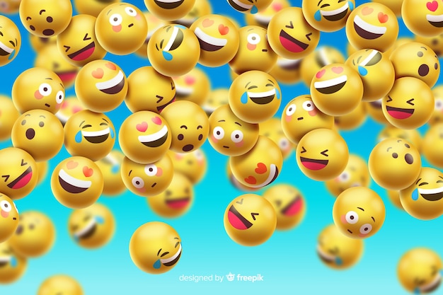 Diseño de fondo de emoticonos divertidos