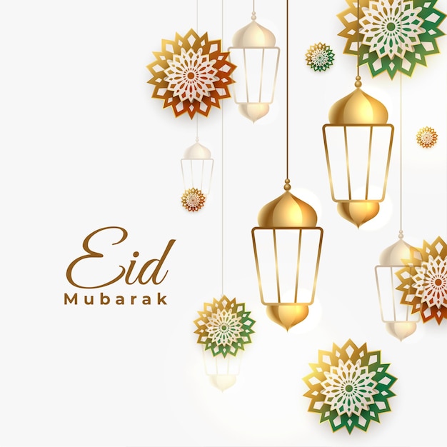 Diseño de fondo de estilo árabe tradicional eid mubarak