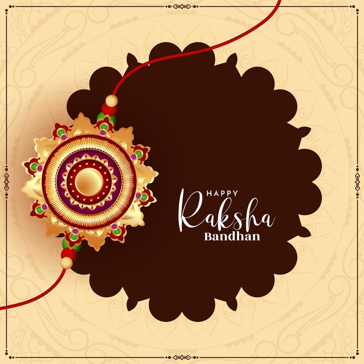 Vector gratuito diseño de fondo con estilo del festival hindú happy raksha bandhan