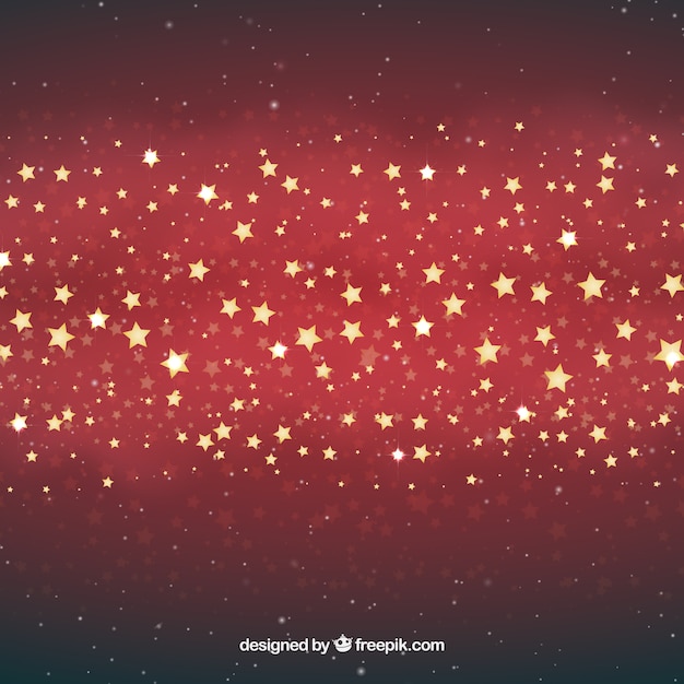 Diseño de fondo de estrellas brilloso rojo