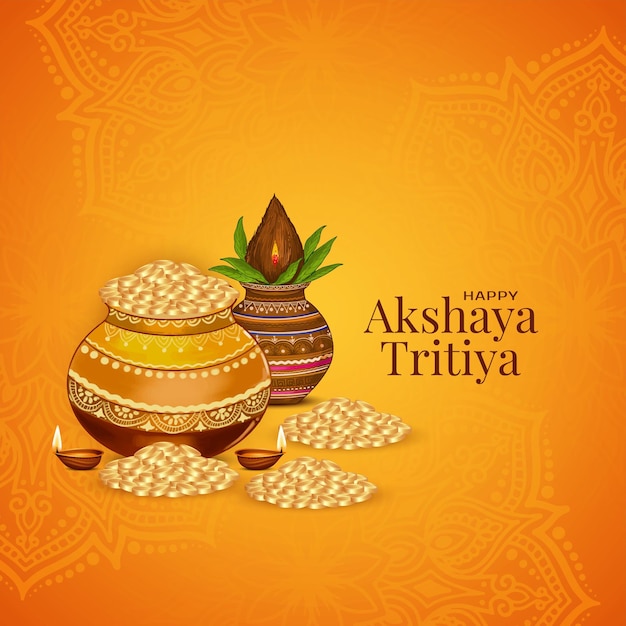 Diseño de fondo de feliz Akshaya Tritiya