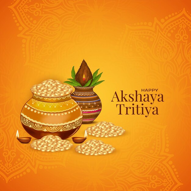 Diseño de fondo de feliz Akshaya Tritiya