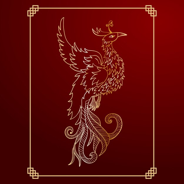 Diseño de fondo de fénix
