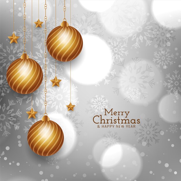 Diseño de fondo de festival de feliz Navidad brillante brillante