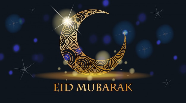 Diseño de fondo para el festival musulmán Eid Mubarak