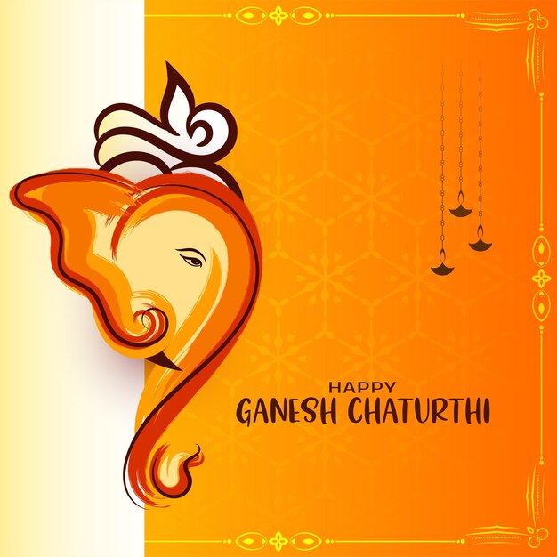 Diseño de fondo del festival religioso hindú feliz Ganesh Chaturthi
