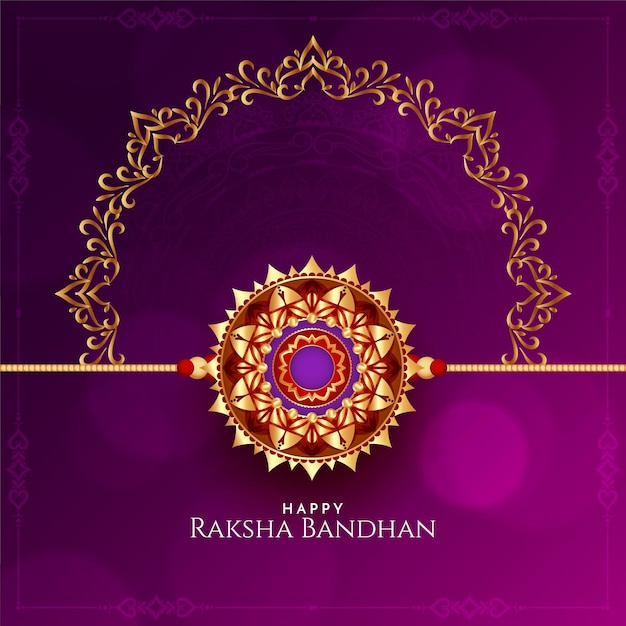 Diseño de fondo del festival tradicional indio Happy Raksha Bandhan