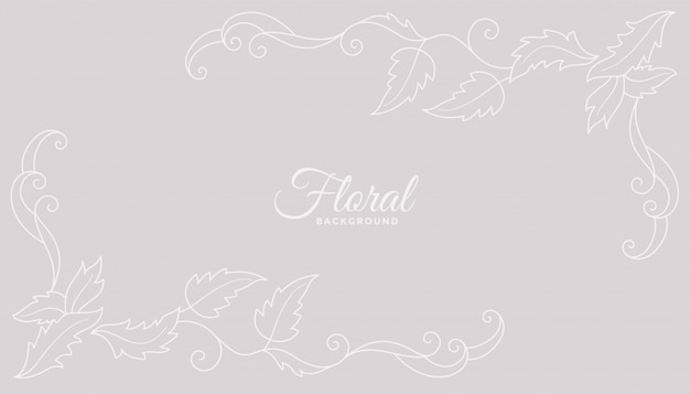 Diseño de fondo floral limpio con colores suaves