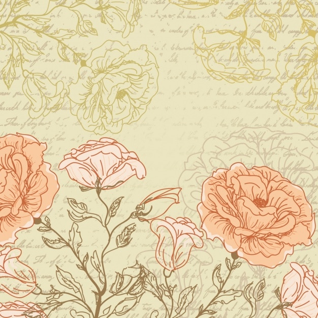 Vector gratuito diseño de fondo floral
