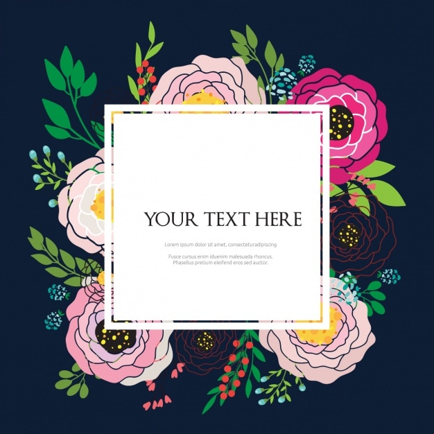 Diseño de fondo floral