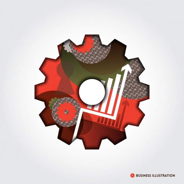 Diseño de fondo con forma de engranaje