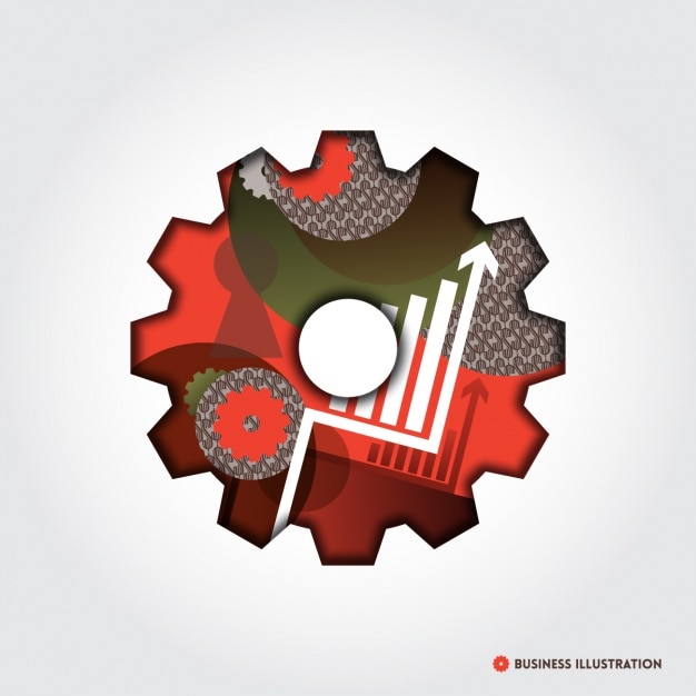 Diseño de fondo con forma de engranaje