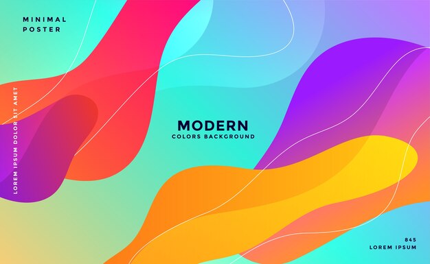 Diseño de fondo de forma fluida dinámica colorida