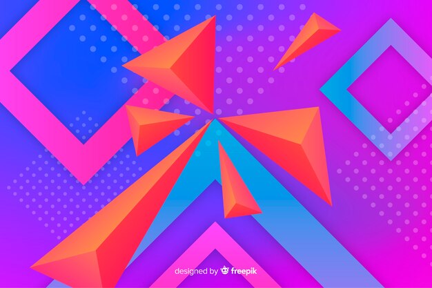 Diseño de fondo de formas geométricas coloridas