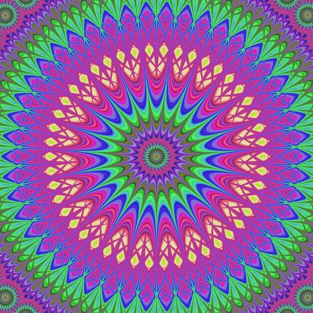 Diseño de fondo fractal de colores