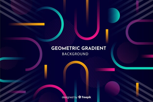 Diseño de fondo geométrico con degradados