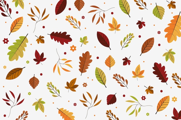 Diseño de fondo de hojas de otoño