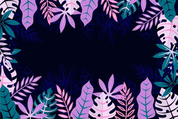 Diseño de fondo de hojas tropicales