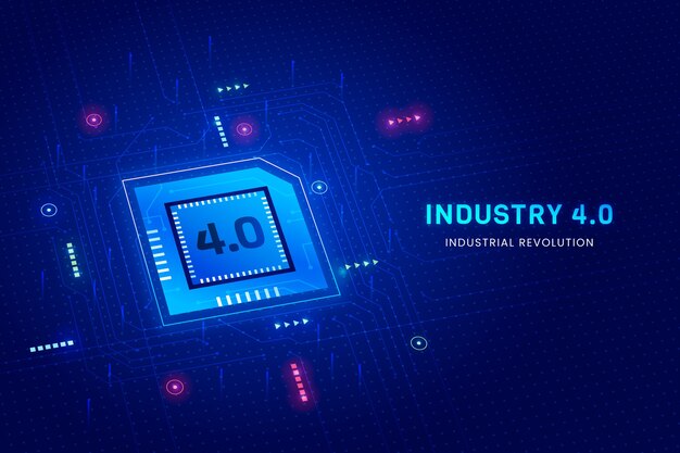 Diseño de fondo de la industria 4.0