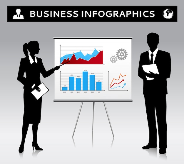 Diseño de fondo de infografías de de negocios