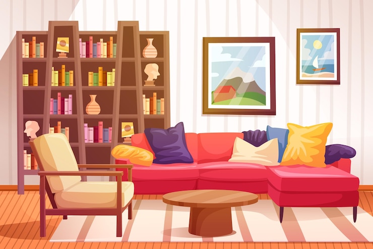 Vector gratuito diseño de fondo interior del hogar