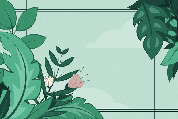 Diseño de fondo de jardín botánico