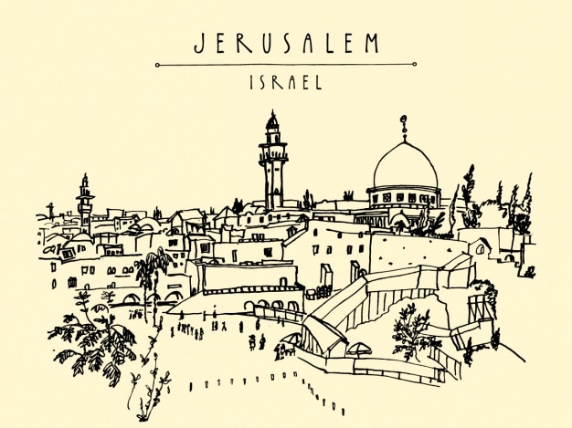 Diseño de fondo de jerusalén